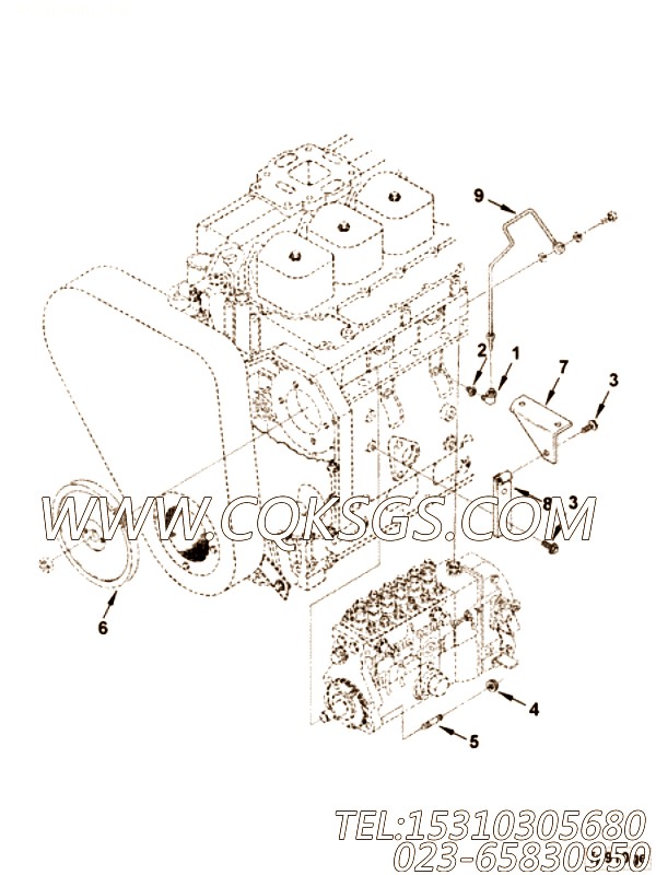 【燃油泵支架】康明斯CUMMINS柴油机的3914662 燃油泵支架