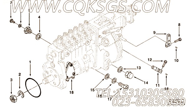 【引擎6CTA240的基本燃油泵组】 康明斯燃油喷射泵,参数及图片