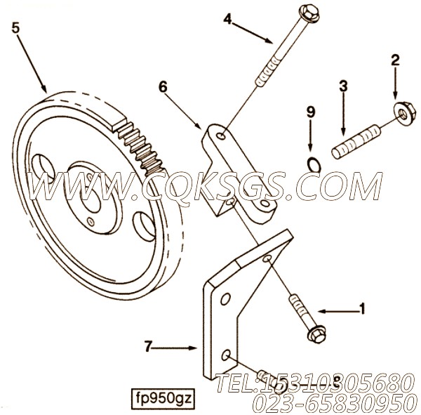 【燃油泵支架】康明斯CUMMINS柴油机的3927617 燃油泵支架
