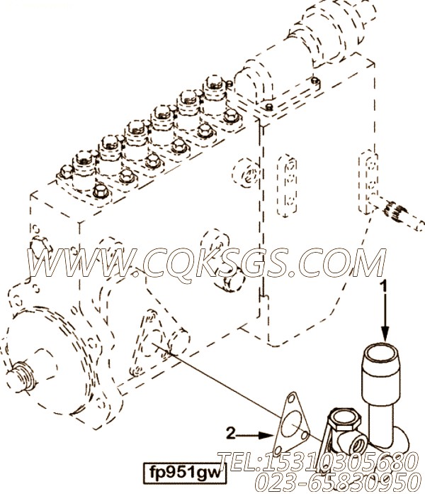 【燃油泵垫片】康明斯CUMMINS柴油机的3897783 燃油泵垫片