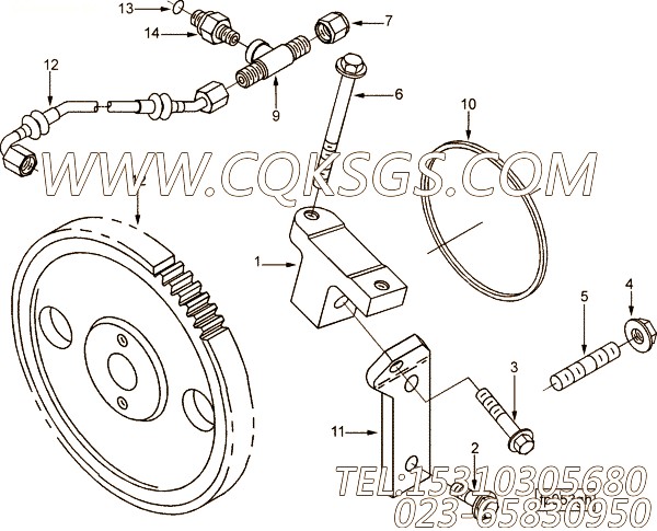 【燃油泵支架】康明斯CUMMINS柴油机的3349056 燃油泵支架