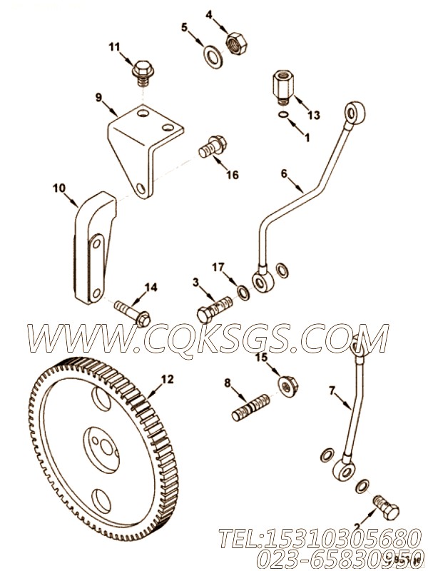 【Screw, Banjo Connector】康明斯CUMMINS柴油机的3863131 Screw, Banjo Connector