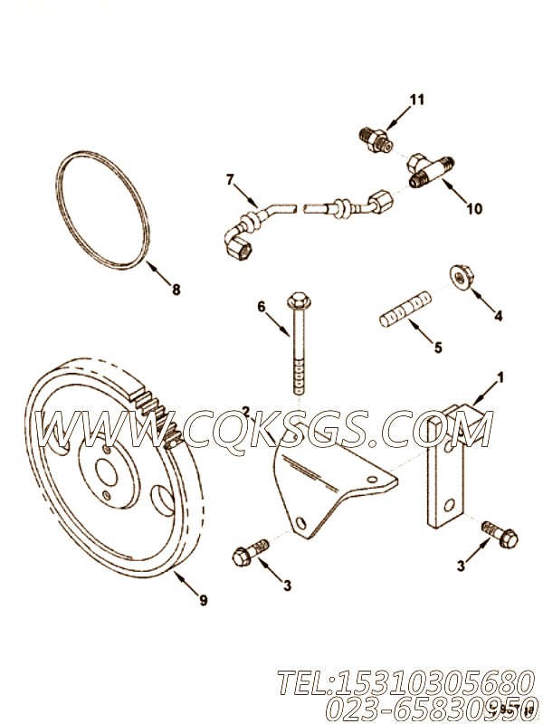 【燃油泵支架】康明斯CUMMINS柴油机的3357361 燃油泵支架