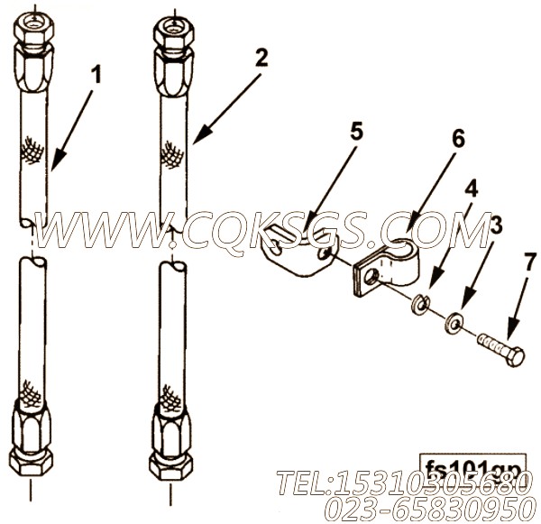 【柔性软管】康明斯CUMMINS柴油机的AD10020 SS 柔性软管