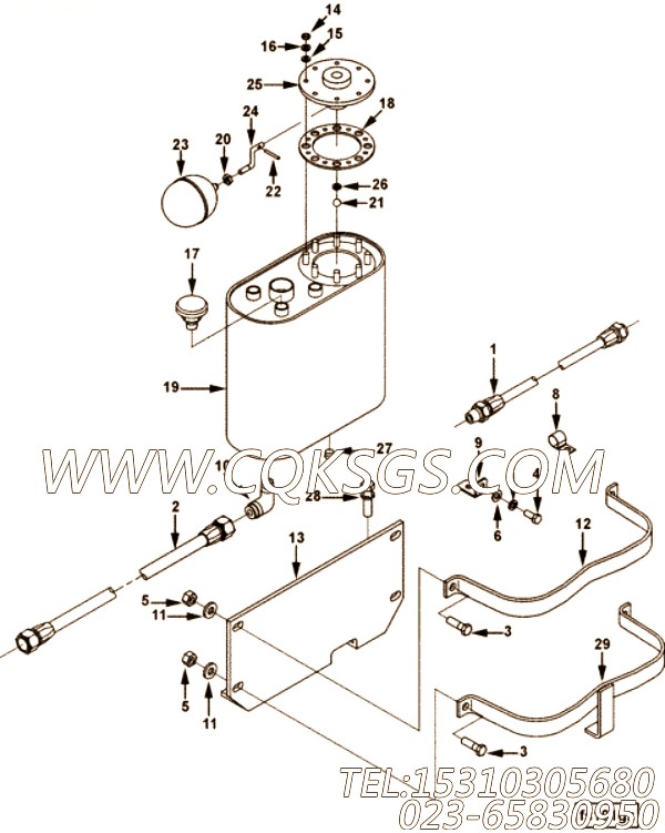 【油箱支架】康明斯CUMMINS柴油机的3201184 油箱支架