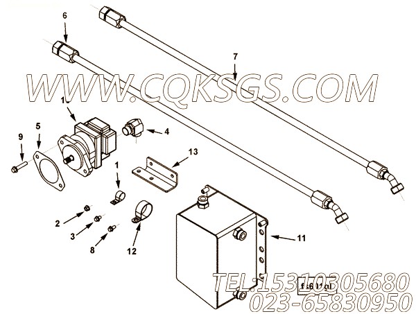 【油库】康明斯CUMMINS柴油机的4100530 油库