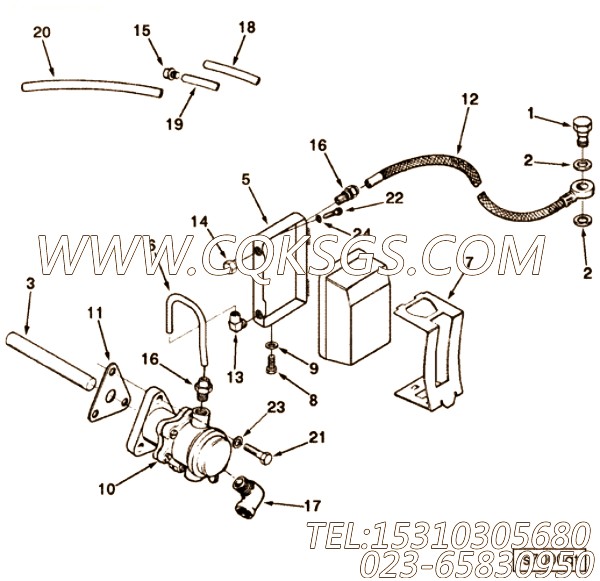 【柔性软管】康明斯CUMMINS柴油机的C0501051002 柔性软管