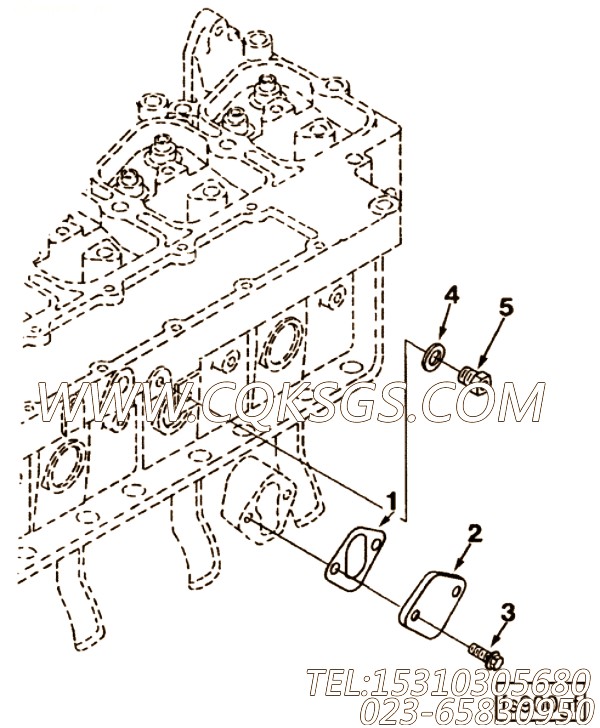 【封面板垫片】康明斯CUMMINS柴油机的3923054 封面板垫片