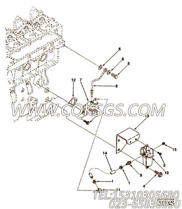 【过滤器支架】康明斯CUMMINS柴油机的3915334 过滤器支架