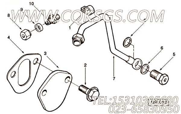 【燃油供应管】康明斯CUMMINS柴油机的3919848 燃油供应管