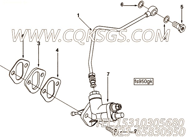 【燃油供应管】康明斯CUMMINS柴油机的3897053 燃油供应管