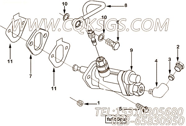 【引擎6BT5.9-C115的输油泵组】 康明斯燃油输油管,参数及图片