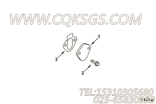 【封面板垫片】康明斯CUMMINS柴油机的3863863 封面板垫片