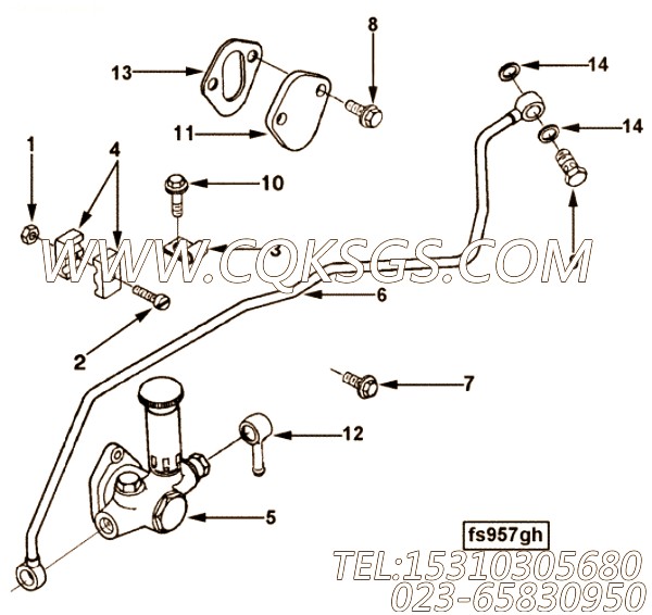 【燃油供应管】康明斯CUMMINS柴油机的3355273 燃油供应管