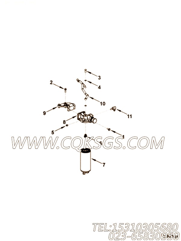 【燃油供应管】康明斯CUMMINS柴油机的4937503 燃油供应管