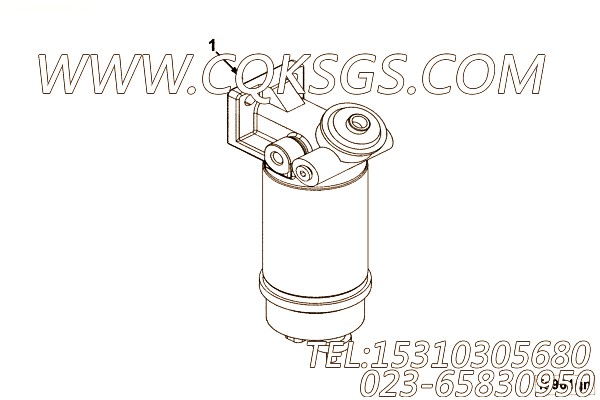 【引擎ISL9.5-375E40A的供油系附件组】 康明斯燃油滤清器,参数及图片