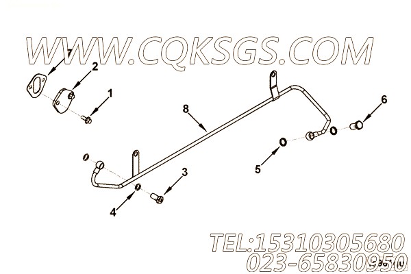 【燃油供应管】康明斯CUMMINS柴油机的4080668 燃油供应管