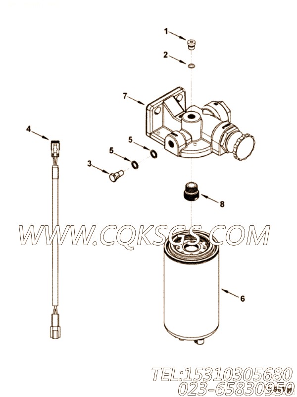 【滤清器座连接件】康明斯CUMMINS柴油机的3975405 滤清器座连接件