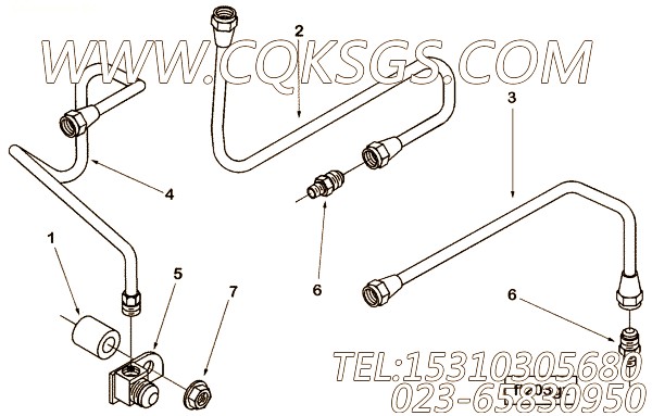 【外螺纹接头】康明斯CUMMINS柴油机的4004381 外螺纹接头