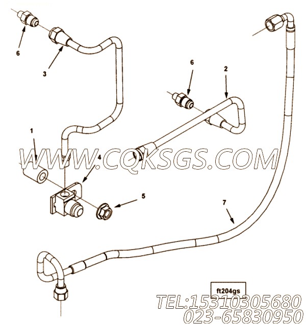 【柔性软管】康明斯CUMMINS柴油机的2864401 柔性软管