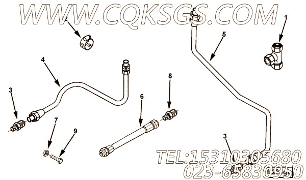 用于进口ISM11发动机燃油管路