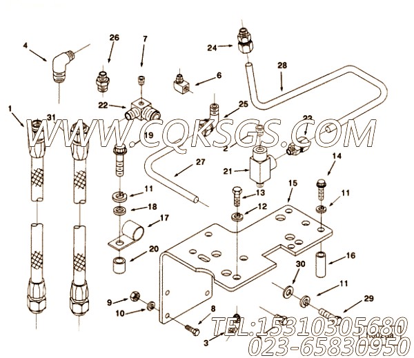 【燃油供应管】康明斯CUMMINS柴油机的3176542 燃油供应管