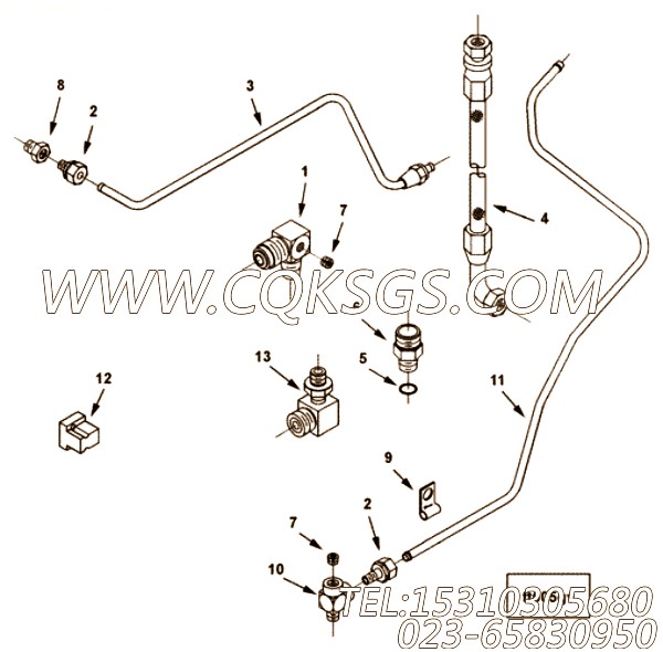 【空气管】康明斯CUMMINS柴油机的3631126 空气管
