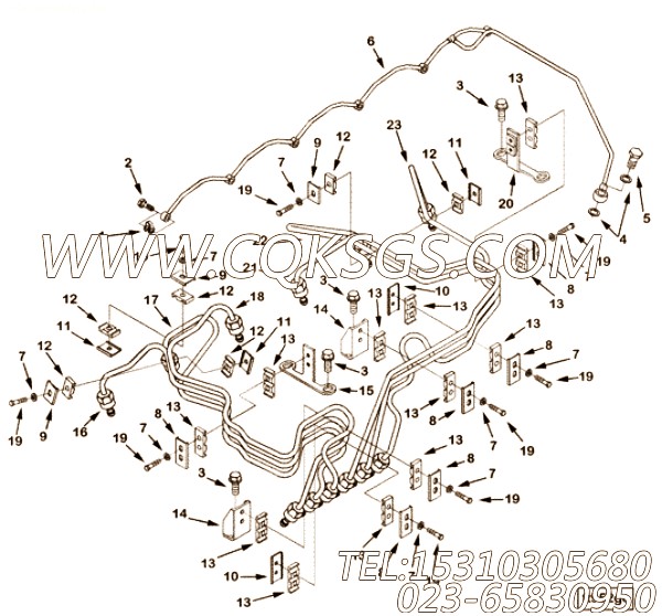 【喷油器的电源管】康明斯CUMMINS柴油机的3931435 喷油器的电源管