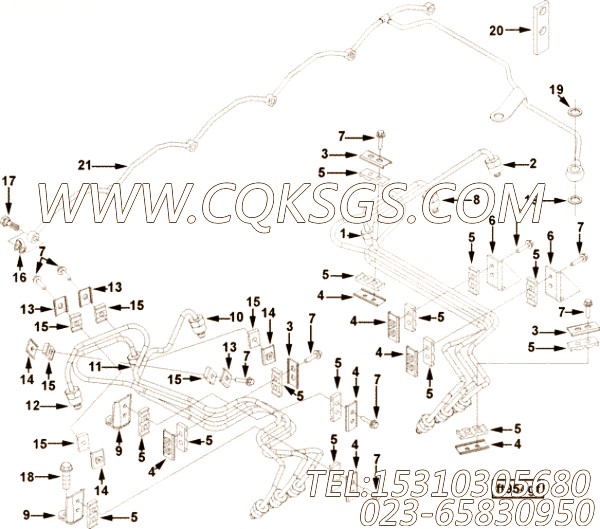 【喷油器的电源管】康明斯CUMMINS柴油机的3284960 喷油器的电源管
