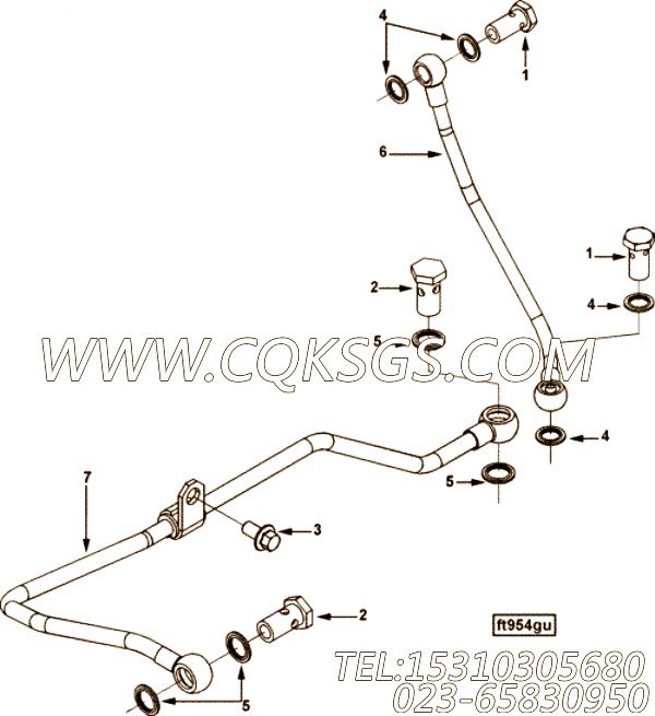用于进口QSC8.3发动机燃油管路