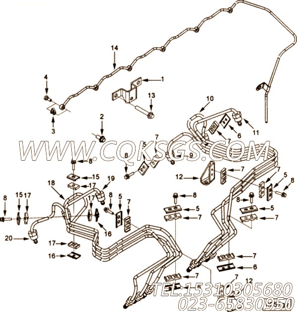 【喷油器的电源管】康明斯CUMMINS柴油机的3928478 喷油器的电源管