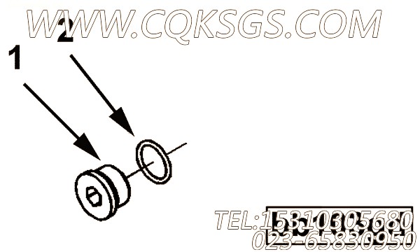 【柴油机6LTAA8.9-M315的机油压力传感器组】 康明斯O形密封圈,参数及图片