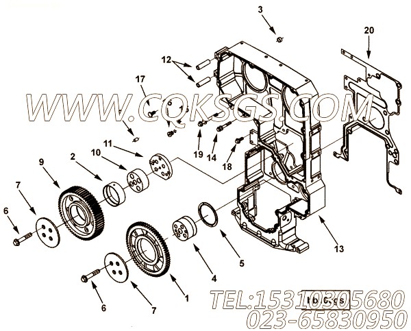 【惰齿轮】康明斯CUMMINS柴油机的3681143 惰齿轮