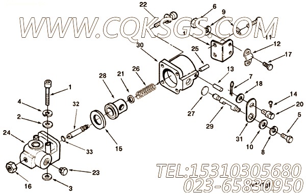 【燃油切断阀阀体】康明斯CUMMINS柴油机的3348623 燃油切断阀阀体