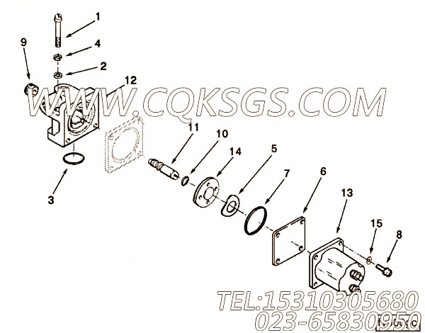 3015011切断阀,用于康明斯KT38-M800动力切断阀组,【船用】配件