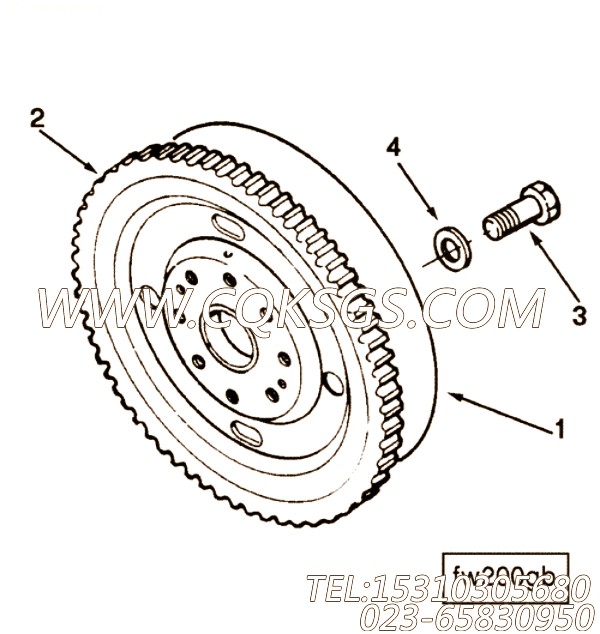 【飞轮】康明斯CUMMINS柴油机的3899566 飞轮