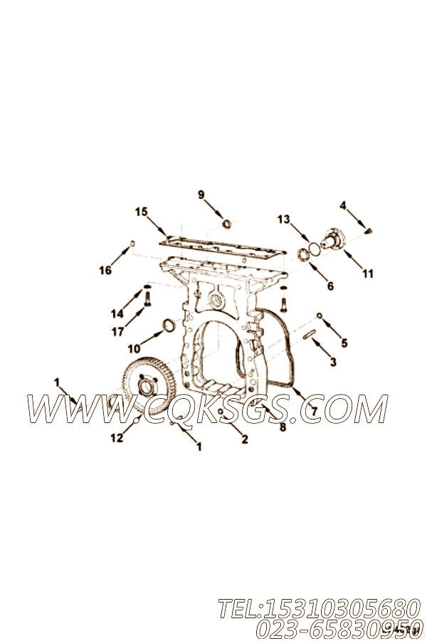 【齿轮箱】康明斯CUMMINS柴油机的3017758 齿轮箱