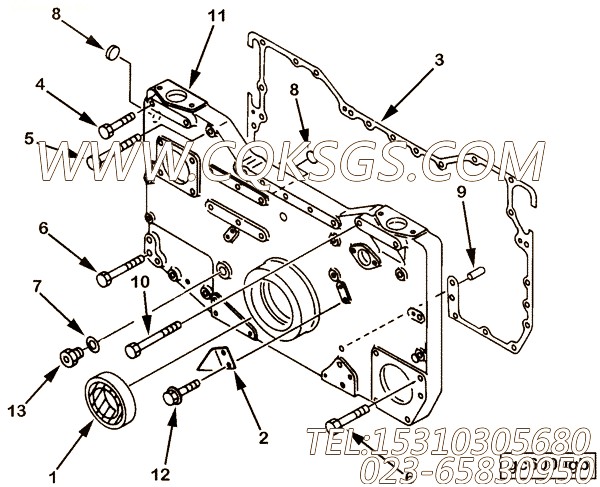 【齿轮罩】康明斯CUMMINS柴油机的3094086 齿轮罩