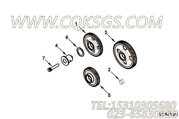 【惰齿轮】康明斯CUMMINS柴油机的4953328 惰齿轮