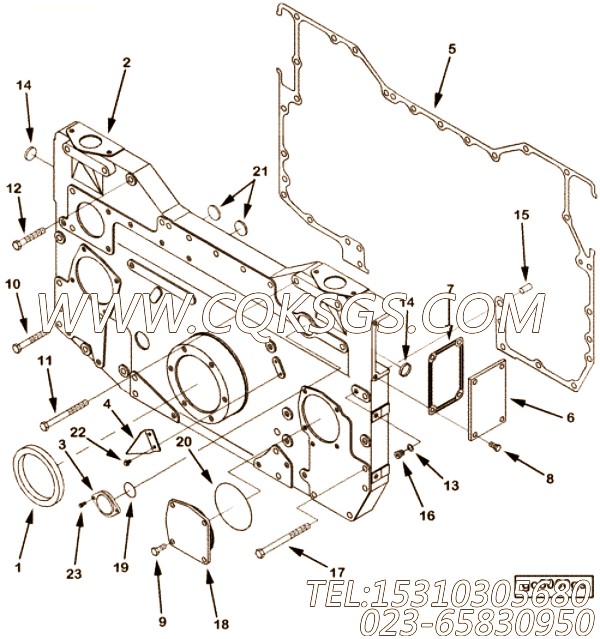 【齿轮罩】康明斯CUMMINS柴油机的3092116 齿轮罩
