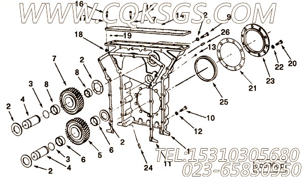【后齿轮传动箱】康明斯CUMMINS柴油机的AR12391 后齿轮传动箱