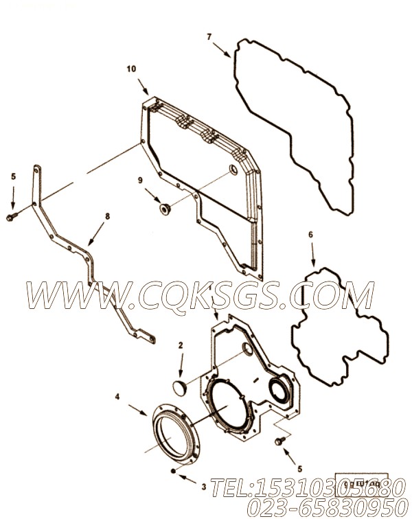 【夹板】康明斯CUMMINS柴油机的3104025 夹板