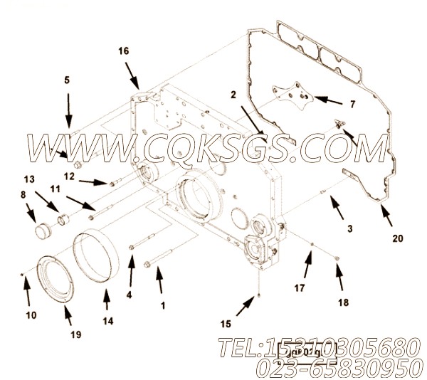 【六角法兰六角螺钉】康明斯CUMMINS柴油机的3642612 六角法兰六角螺钉