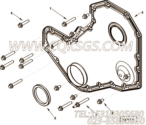 【齿轮罩】康明斯CUMMINS柴油机的3944989 齿轮罩