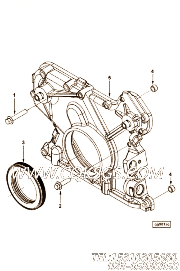用于进口4B4.5发动机前齿轮室盖