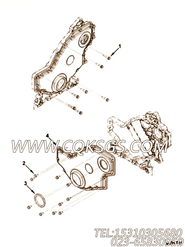 【齿轮罩】康明斯CUMMINS柴油机的3946653 齿轮罩