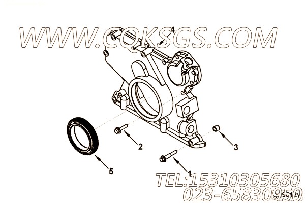 【发动机QSB6.7-G6的齿轮室盖组】 康明斯前齿轮室盖,参数及图片