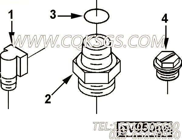 【阳性接头】康明斯CUMMINS柴油机的3285718 阳性接头