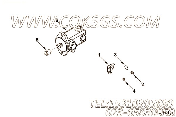 【C5254673】弯管接头体总成 用在康明斯柴油机