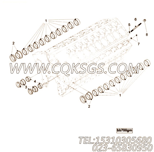 【缸总成】康明斯CUMMINS柴油机的3424316 缸总成